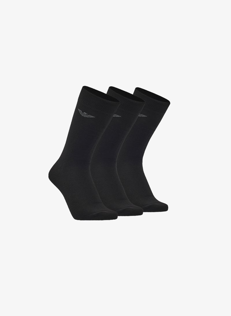 EMPORIO ARMANI 3 Pack Of Logo Crew Socks - Image 1