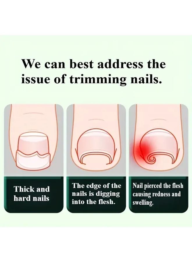 مجموعة قصاصة أظلام باللون الأخضر الداكن من 13 قطعة مع صندوق تخزين مفرغ من الهواء مضاد للتناثر للأظافر السميكة - Image 4