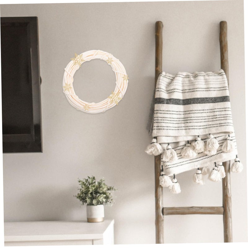 إكليل طبيعي من أغصان الكرمة حلقات DIY ديكور المنزل نمط المزرعة ترتيب الزهور حرفي 2 حزمة - Image 5