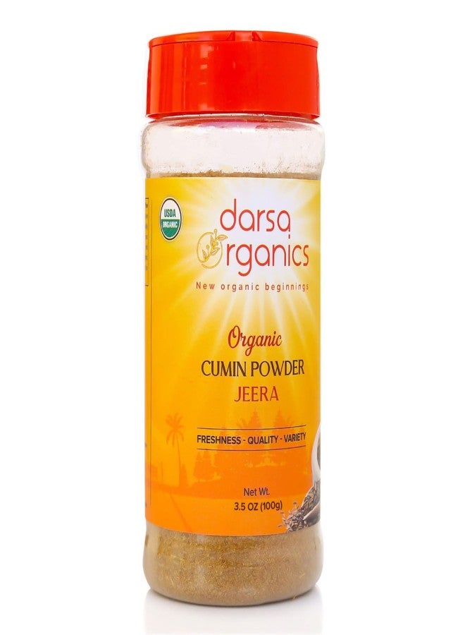 Darsa Organics Ground Cumin Powder 3.5 oz - Premium Grade USDA Organic Certified Cumin Spice from India, Ideal for Curries, Stews and Taco Seasoning, Non-GMO, Gluten Free, Kosher, Vegan - Image 1