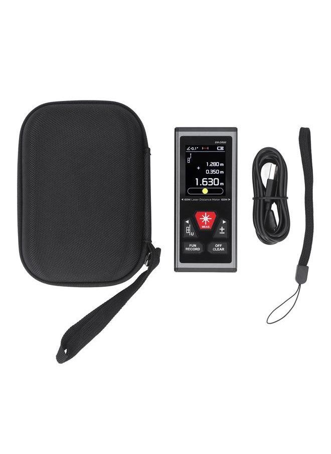 Thoraya Dual Laser Distance Meter USB Rechargeable High Accuracy Multifunction Digital Laser Measurement Tool Measuring Device SW‑DR60  - Image 1