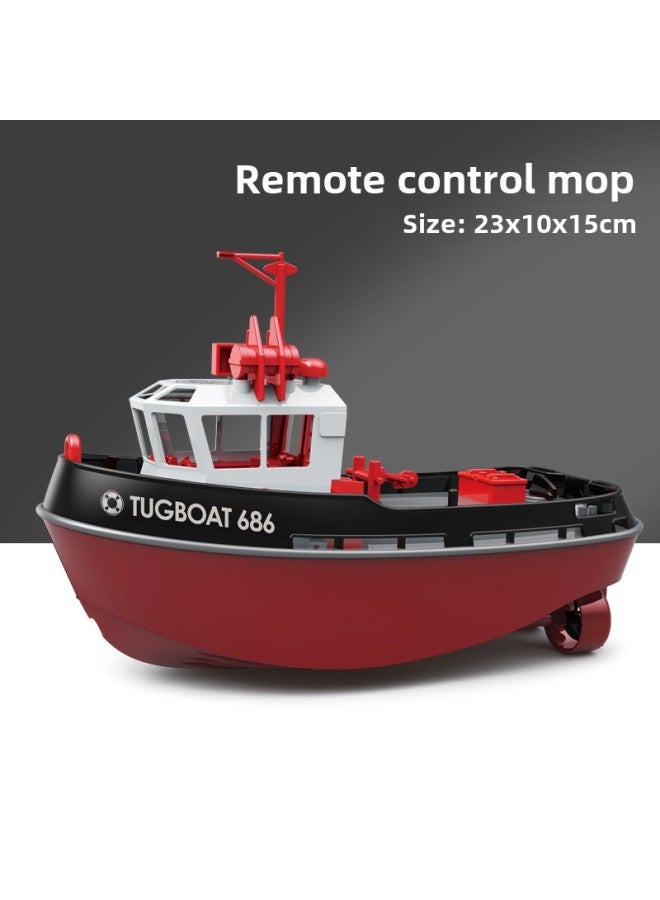 Genuine Goods Remote Control Boat Children's Large Turbojet High-speed Speedboat Can Go Down The Water High-horsepower Electric Boat Model Toy-Color: Tx686-black Fun Assembly-Specification:Super Value Dual Battery  Recommended By 90% Of Buyers - Image 1