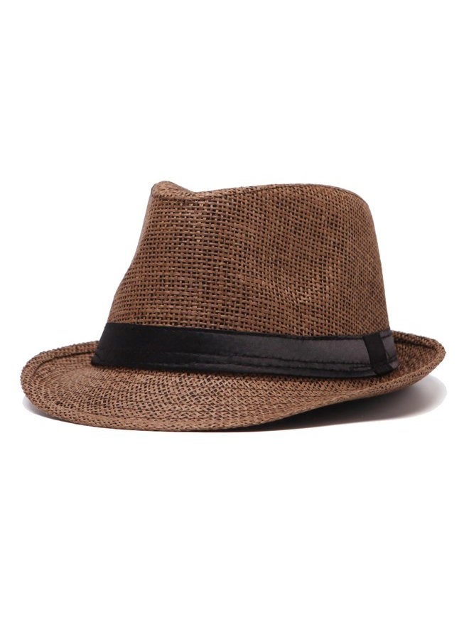 LADYBRO Mens Fedora Hats for Men - Fedora Hat Panama Hat Straw Hat Trilby Hat Summer Hat (Pack of 3), Beige,coffee,khaki, M - Image 4