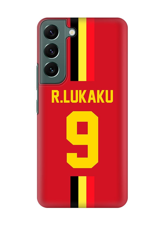 Stylizedd Slim Cover for Samsung Galaxy S22 Plus 5G Case Snap Classic Series Mobile Cover Hard PC Shield Matte Finish Print -Belgium-Player-R.Lukaku - Image 1