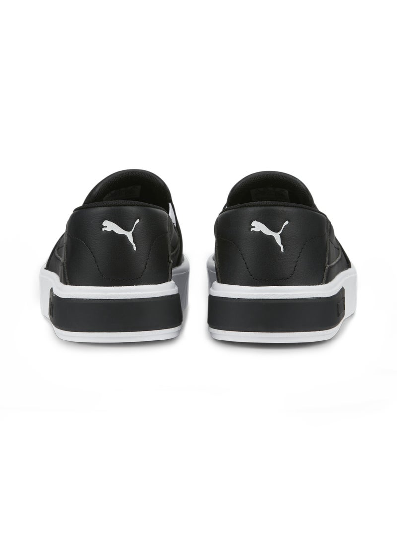 PUMA Cali Star Slip On Leather Womens Black Sneakers  - Image 3