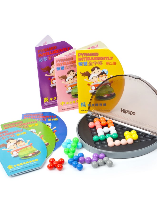 null - Qynibobo Children's Games Intelligence Magic Beads Pyramid Space Thinking Problem Solving Training Smart Toys-Color:Square Luxury Model - Image 1