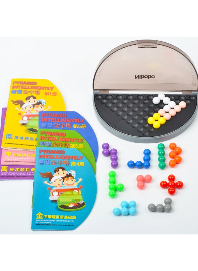 null - Qynibobo Children's Games Intelligence Magic Beads Pyramid Space Thinking Problem Solving Training Smart Toys-Color:Square Luxury Model - Image 1