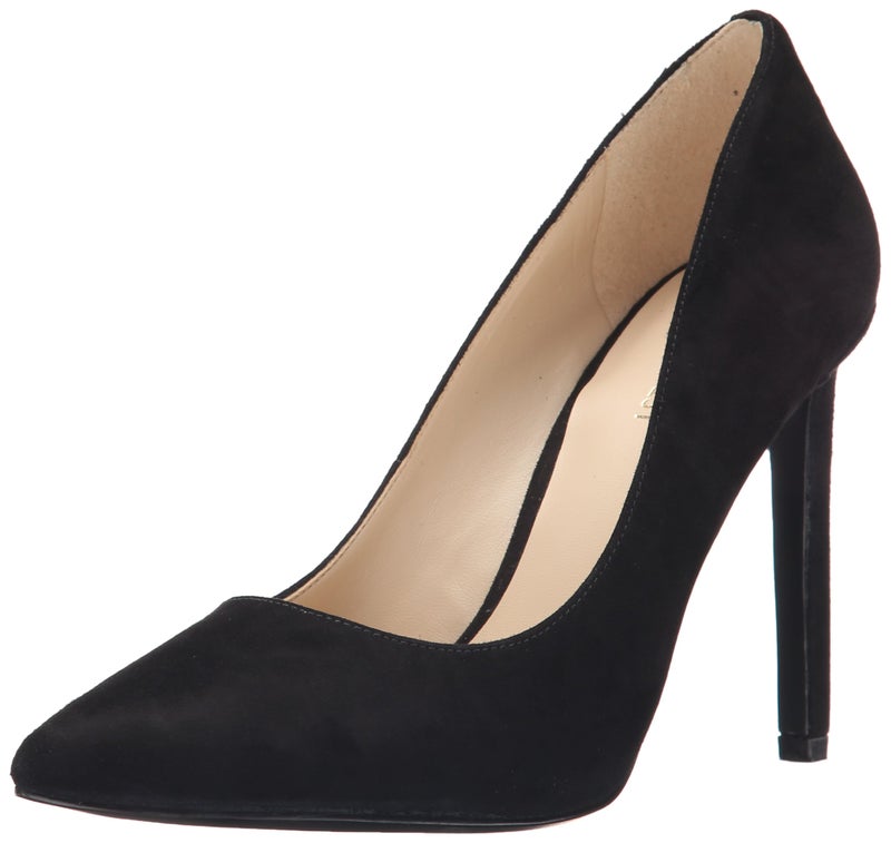Nine West Womens Tatiana Pump Black Suede 75