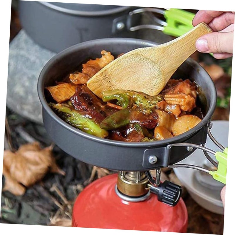 Lightweight Folding Camping Cookware Set with Pot Frying Pan Teapot Cutlery Bowls - Image 4
