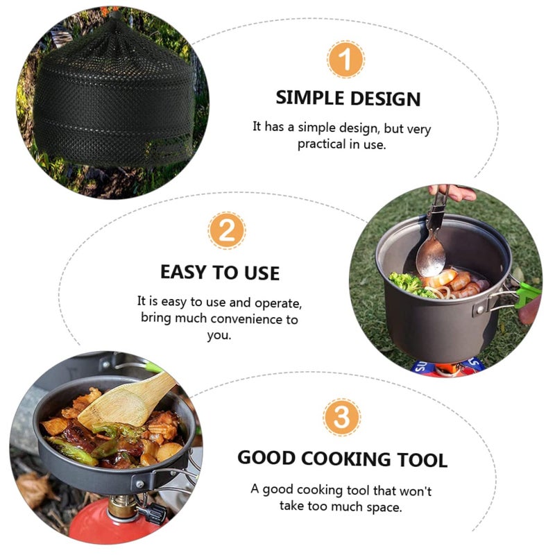 Lightweight Folding Camping Cookware Set with Pot Frying Pan Teapot Cutlery Bowls - Image 5