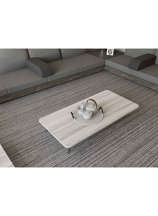 Stylish Home Large white and gray floor sitting table - GCT01 55x110x16.7 cm - Image 2