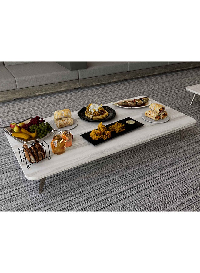 Stylish Home Large white and gray floor sitting table - GCT01 55x110x16.7 cm - Image 3