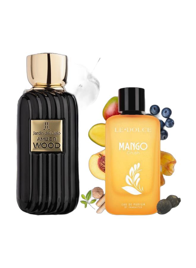Character Jardin Del Cielo Amber Wood & Le Dolce Mango Crush Eua De Parfum By Character - 100ML Bundle - Image 1