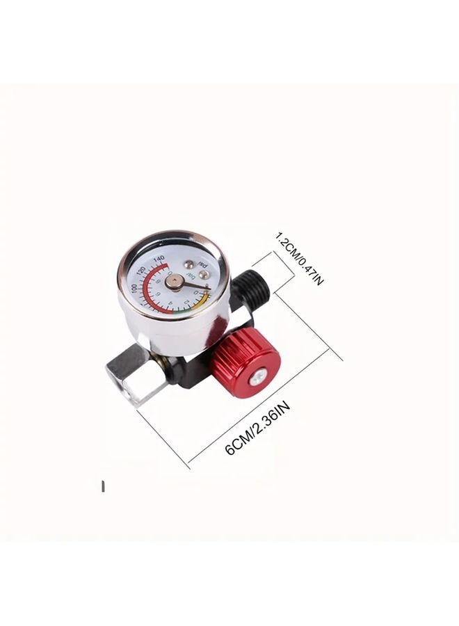 1 قطعة منظم ضغط الهواء الهوائي مع مقياس قابل للتعديل 0-140 رطل لكل بوصة مربعة أداة من الألومنيوم - Image 2