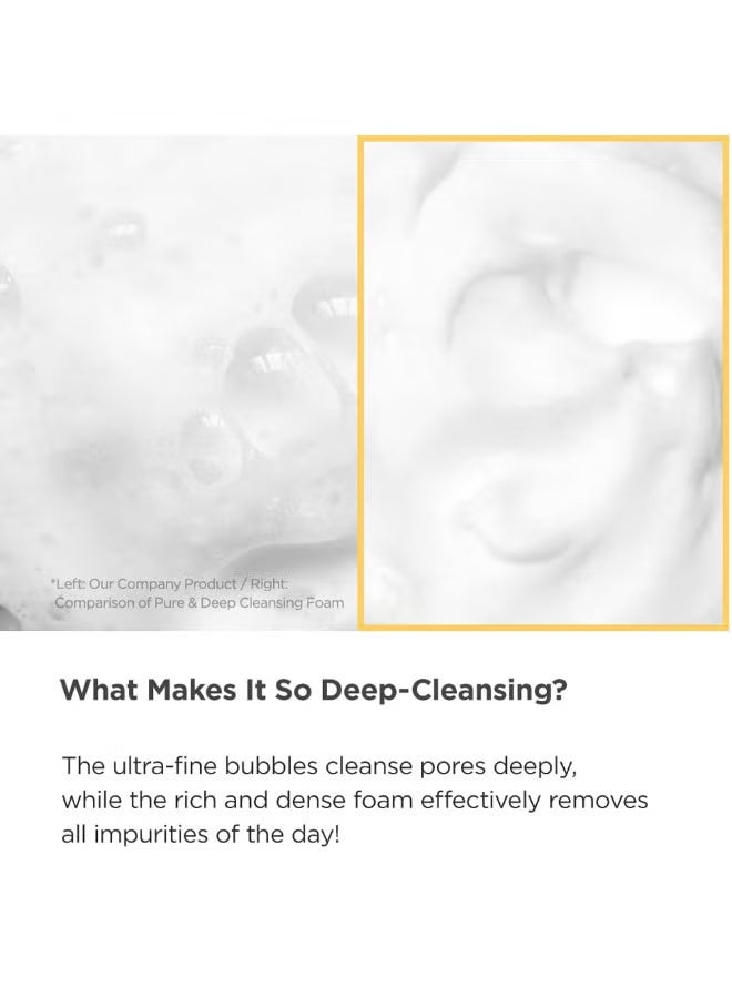MA:NYO Pure & Deep Cleansing Foam | Gentle Face Wash with Natural Ingredients | Removes Impurities & Excess Sebum | Suitable for All Skin Types | Korean Skincare 6.7 fl oz (200ml) - Image 4