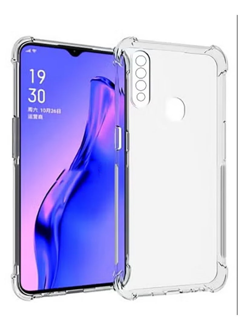 Case for oppo A8 / oppo A31 Clear TPU Four Corners Protective Cover Transparent Soft funda - Image 1