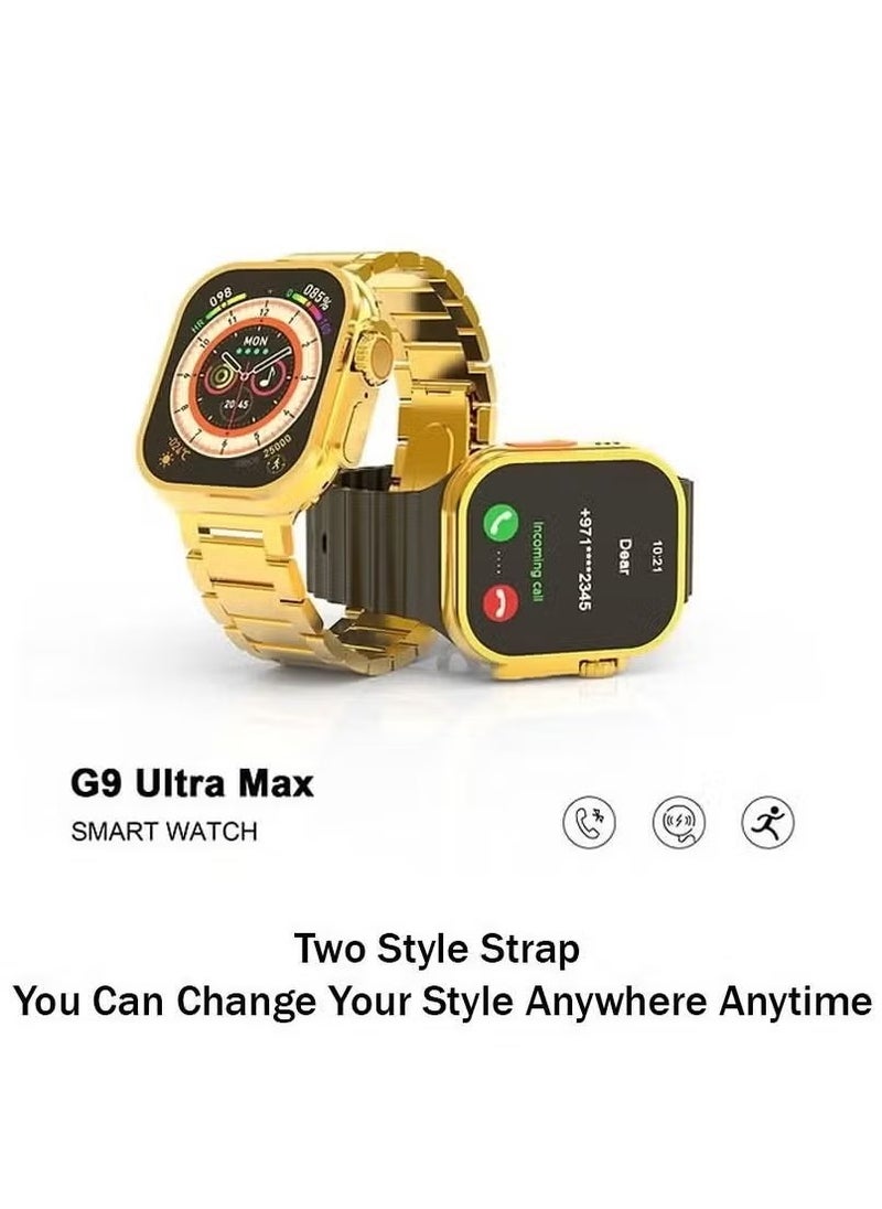 Haino Teko - G9 Ultra Max Smart Watch with NFC | Always On Display, Wireless Charging, Fitness Tracker, Heart Rate Monitor, IP68 Waterproof, Golden Edition for Men & Women - Image 1