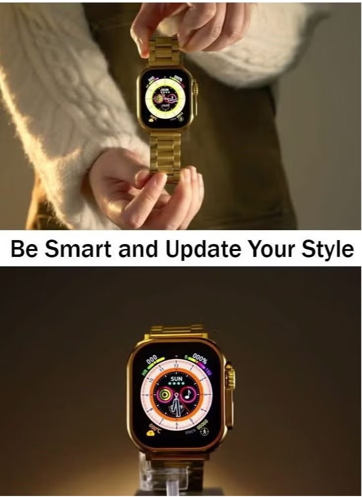 Haino Teko - G9 Ultra Max Smart Watch with NFC | Always On Display, Wireless Charging, Fitness Tracker, Heart Rate Monitor, IP68 Waterproof, Golden Edition for Men & Women - Image 1