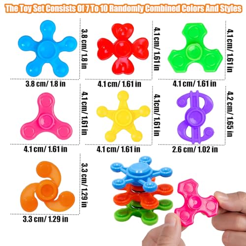 Huastyle 52 Pack Mini Fidget Spinner Toys Fidget Toys Bulk for Kids Goodie Bag Stuffers Party Favors Treasure Box Toys for Classroom Prizes Christmas Stocking Stuffers for Kids - Image 5
