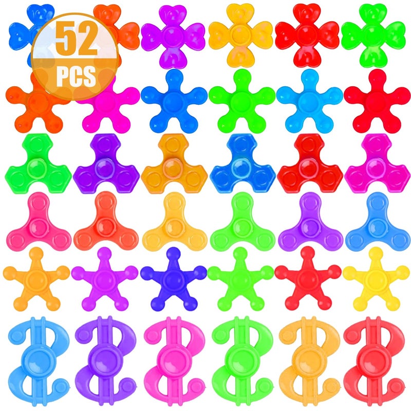 Huastyle 52 Pack Mini Fidget Spinner Toys Fidget Toys Bulk for Kids Goodie Bag Stuffers Party Favors Treasure Box Toys for Classroom Prizes Christmas Stocking Stuffers for Kids - Image 3