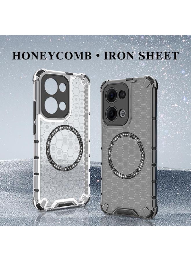 S-TOP Case For OPPO Reno13 5G Global Honeycomb Magnetic Ring Shockproof Phone Case - Image 2