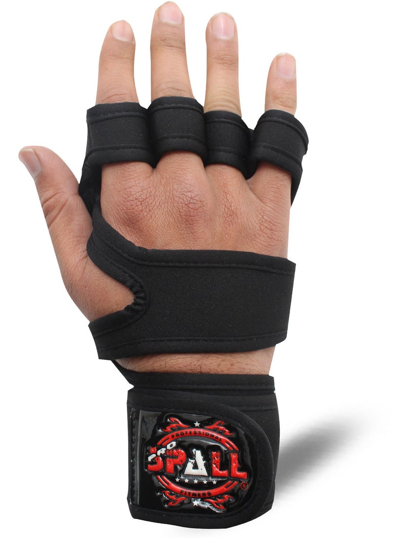 Spall Spall Half Finger Gym Weight Lifting Gloves Full Protection Workout Gloves For Gym Bike Training Fitness Dumbbell Pull Ups Exercise Breathable Super Lightweight  - Image 1