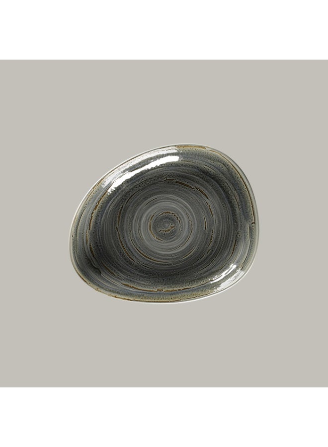 RAK Porcelain Spot Organic Deep Plate in Peridot Green (27.8cm), a masterpiece of handmade Rakstone craftsmanship designed for luxury dining in Saudi Arabia. This elegant, asymmetrical deep dish is perfect for serving gourmet pasta, salads, and main courses, elevating your home kitchen or professional restaurant presentation. Its unique, hand-painted finish ensures no two plates are alike, adding an exclusive artistic touch to your tableware collection. Built for durability and high performance, this premium dinnerware is both microwave and dishwasher safe, making it the ideal choice for modern, sophisticated households and fine dining establishments across Riyadh, Jeddah, and beyond. Experience the fusion of art and functionality with this versatile and stunning serving plate from the renowned RAK Porcelain Spot collection, a symbol of elegance for any occasion. - Image 2