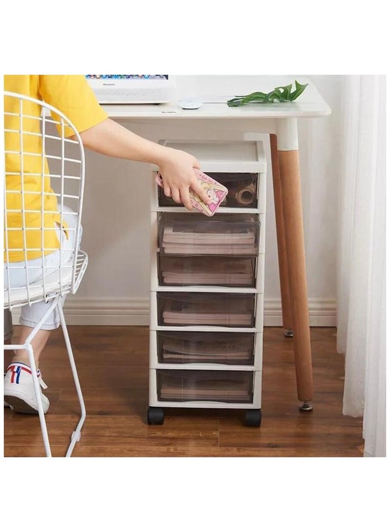 Lady Kitchen Versatile storage and organization shelves, with moving wheels for easy transportation, 6 drawers - Image 2