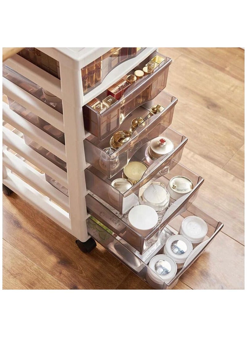 Lady Kitchen Versatile storage and organization shelves, with moving wheels for easy transportation, 6 drawers - Image 4