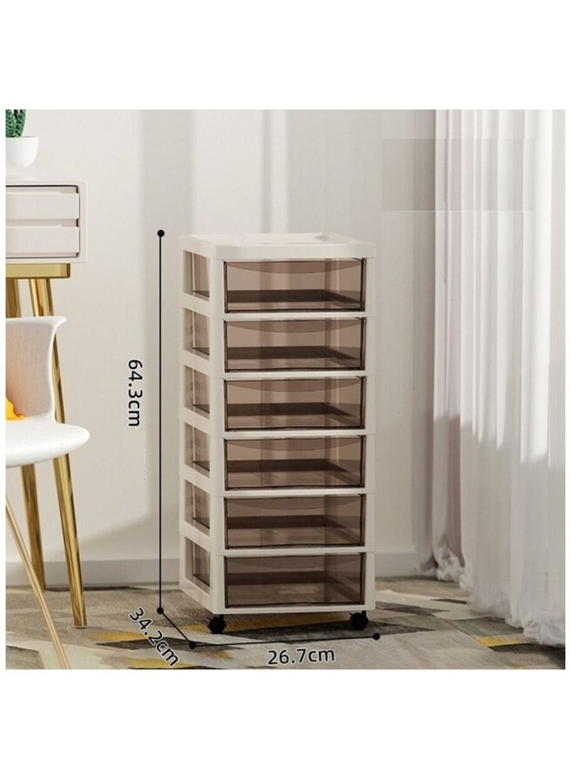 Lady Kitchen Versatile storage and organization shelves, with moving wheels for easy transportation, 6 drawers - Image 5