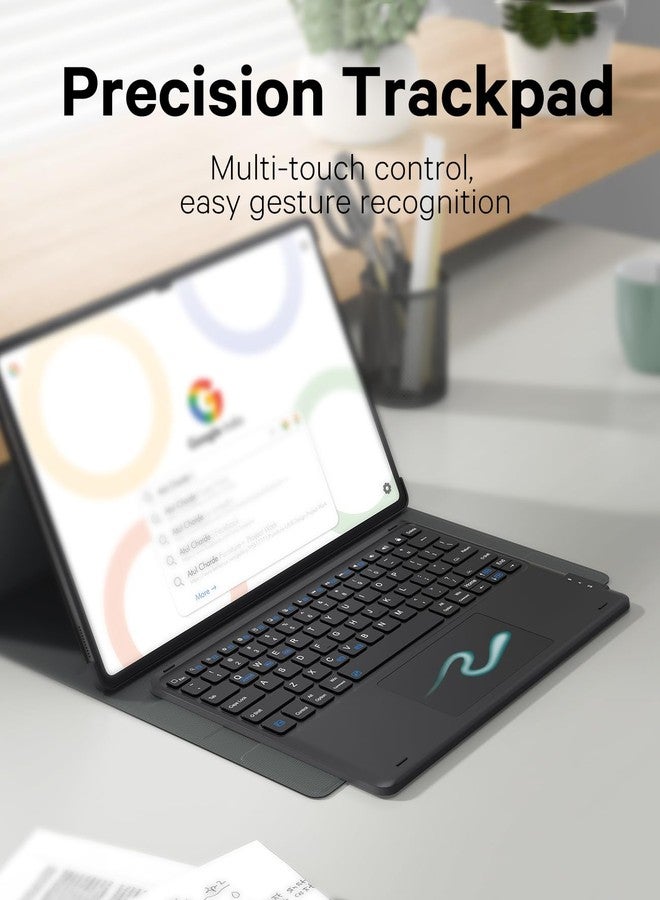 GreenLaw جراب GreenLaw لجهاز Galaxy Tab S10 Ultra مع لوحة مفاتيح، ولوحة لمس ذكية، وقابل للفصل مغناطيسيًا، مصنوع من البولي كربونات مع حامل قلم S Pen، متوافق مع Samsung Galaxy Tab S10/S9 Ultra مقاس 14.6 بوصة، أسود - Image 3
