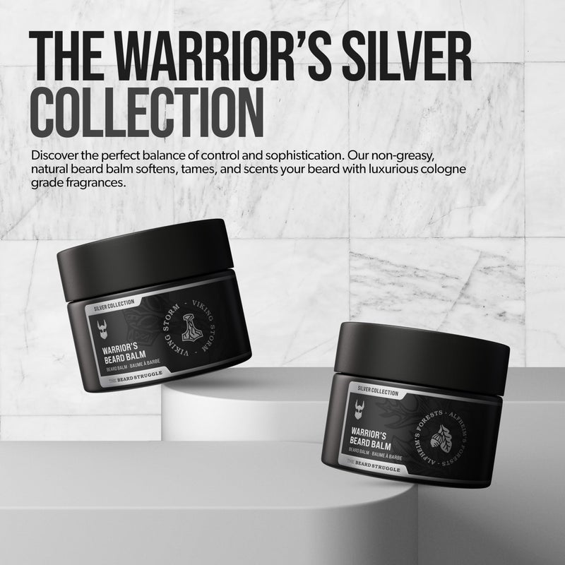 The Beard Struggle Warriorâ€™s Beard Balm - Silver Collection, Alfheim's Forests - Non-Greasy Low-Hold Formula, Luxurious Cologne-Grade Fragrances 100% Natural and Plant-Based Ingredients - 50g - Image 2
