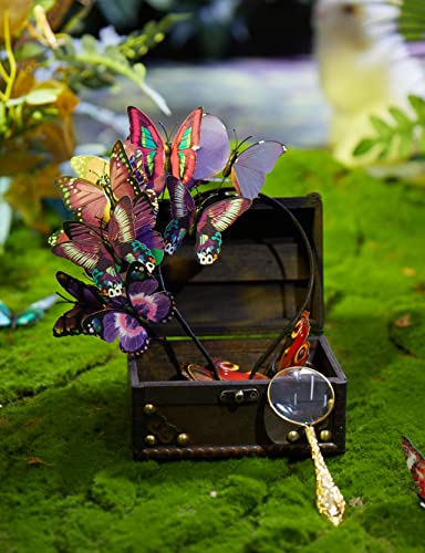Coucoland Butterfly Fascinator Hat Monarch Butterfly Headband Crown Tea Party Halloween Costume Headpiece - Image 5