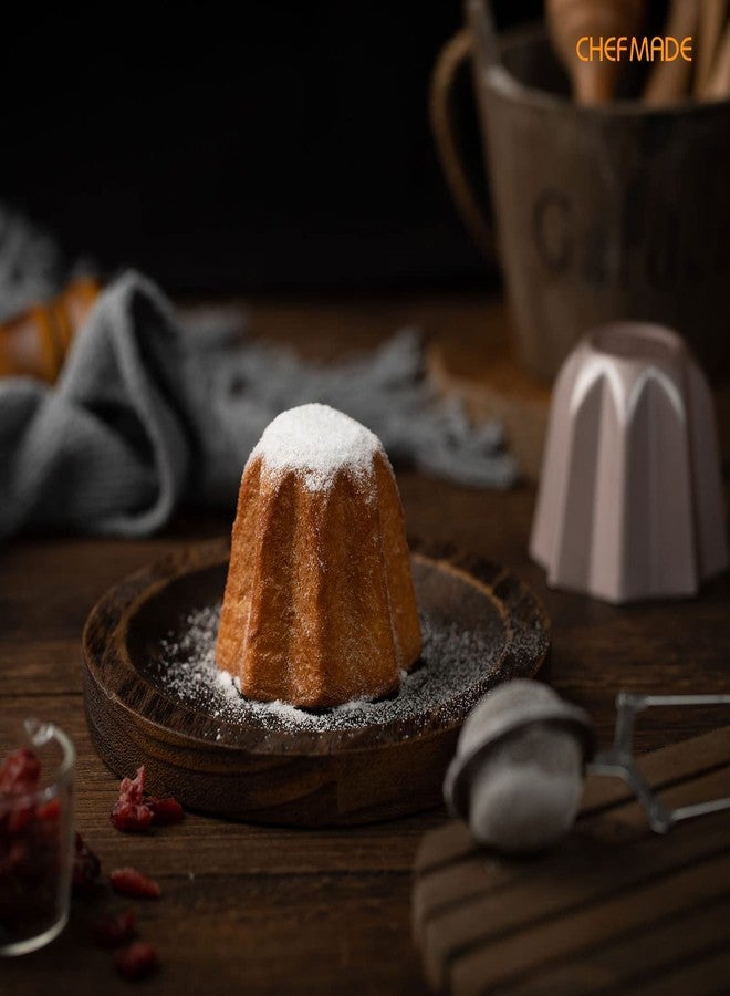 شيف ميد قالب كيك باندوروس من CHEFMADE، 3 بوصة، 4 قطع، غير لاصق، صغير، ثماني الأضلاع، مناسب للخبز في الفرن والقدر الكهربائي (ذهبي شامبانيا) - Image 3