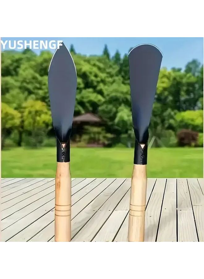 قطعتان من مجموعة مجارف معدنية متينة بمقبض مانع للانزلاق: 1 مدببة و 1 مسطحة الرأس - Image 4