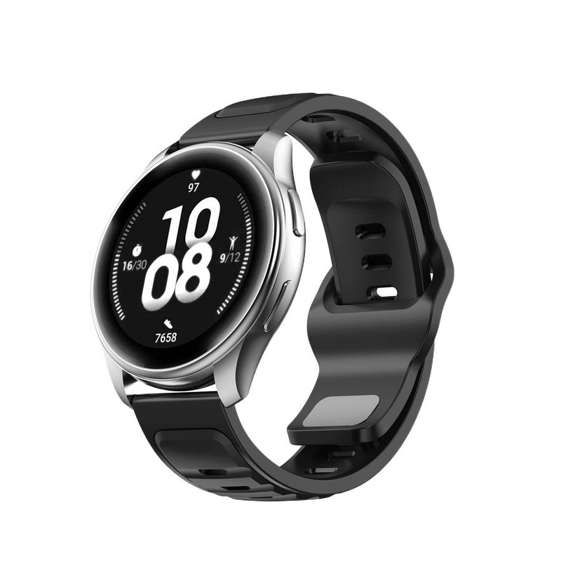 Silicone Smartwatch Band for daily smartwatch wear and replacement strap Black Routine Use Personal Use Indoor Use On The Go Use Work Use Family - Image 3