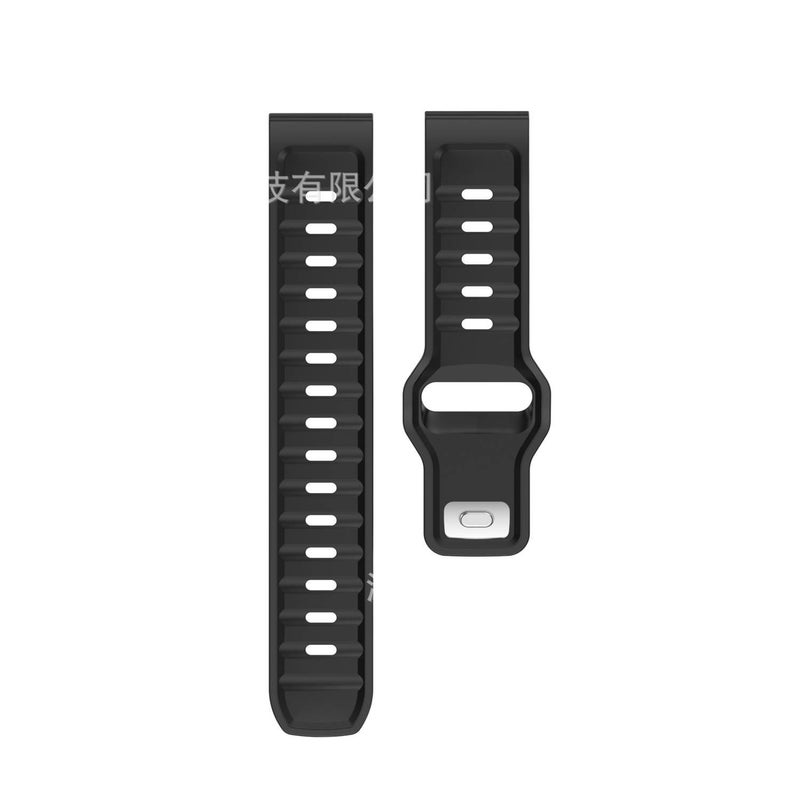 Silicone Smartwatch Band for daily smartwatch wear and replacement strap Black Routine Use Personal Use Indoor Use On The Go Use Work Use Family - Image 4