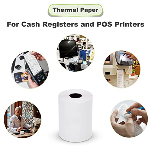 MFLABEL 2 1/4" x 50' Thermal Papers Cash Register POS Receipt Paper Credit Card Paper 5 Rolls - Image 4