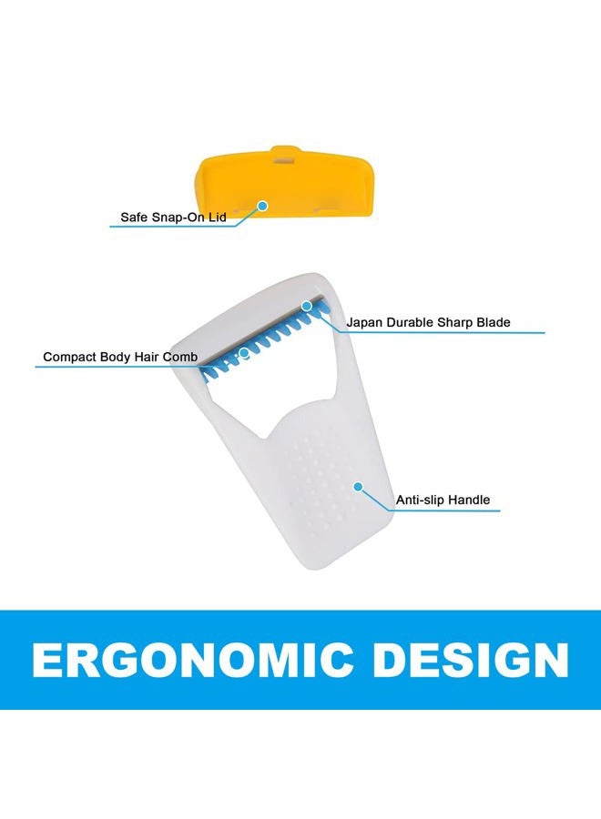 EAPC 50Pcs Portable Disposable Razors, Skin Blade Razors, Individually Packaged Dry/Wet with Protection Cap, Stainless Steel Single Blade Hair Removal Prep Blade Razors for Women Men for Home&Summer Travel - Image 2