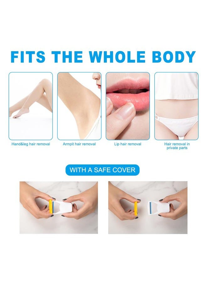 EAPC 50Pcs Portable Disposable Razors, Skin Blade Razors, Individually Packaged Dry/Wet with Protection Cap, Stainless Steel Single Blade Hair Removal Prep Blade Razors for Women Men for Home&Summer Travel - Image 5