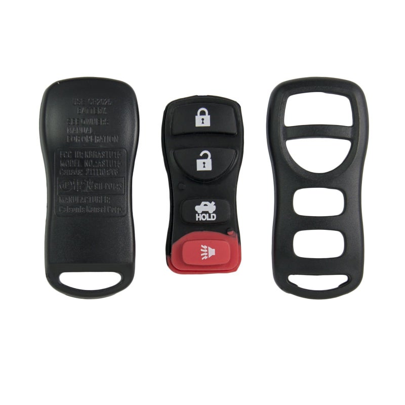 Keyless2Go Replacement for New Shell Case and 4 Button Pad for Remote Key Fob with FCC KBRASTU15 Shell ONLY