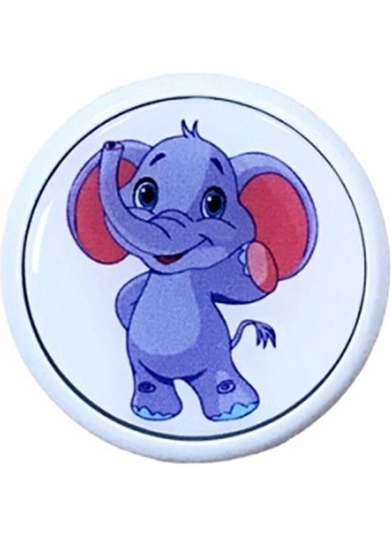 Eym Children's Room Single Button Furniture Handle Diameter 55 mm 