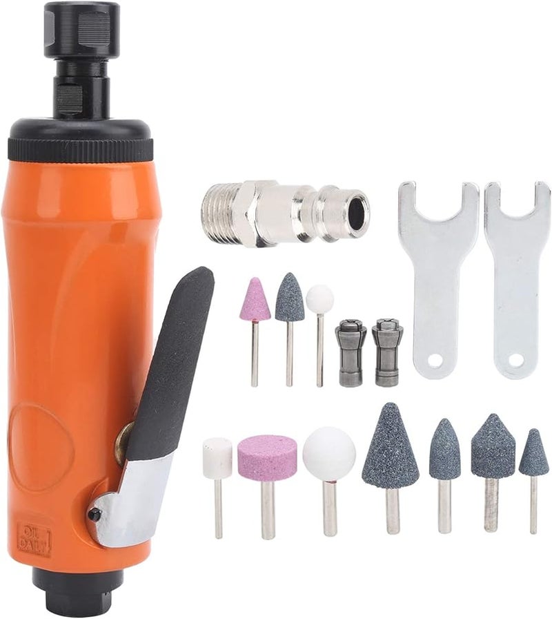 I Style Air Die Grinder Pneumatic Engraving Polishing Kit with 10 Grinding Heads - Image 2