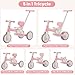 Bobike 5in1 Tricycle for Toddlers 18 Months to 5 Years Old Toddler Bike Kids Tricycle with Push Handle and Backrest Toddler Balance Bike with Easy Assembly for Boys and GirlsPink - Image 4