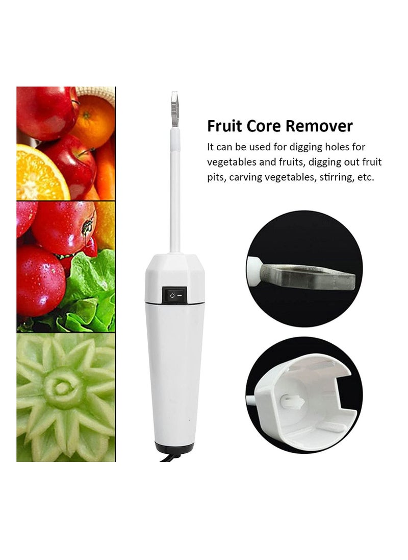 Generic - Electric Vegetable Corer Kitchen Drill Stainless Steel Scraping Scale Machine Fruits Veggies Carving Tool And Seed Remover - Image 1