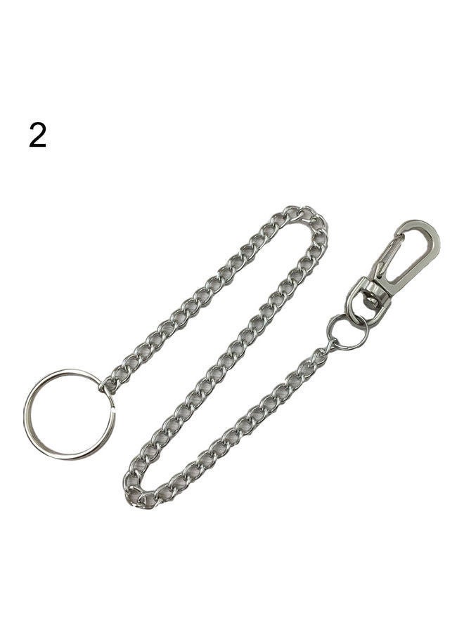 NIBEMINENT Men Stainless Steel Wallet Belt Chain Pants Trousers Keyring Anti-Lost Keychain  - Image 1