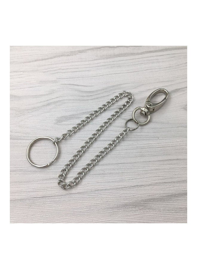 NIBEMINENT Men Stainless Steel Wallet Belt Chain Pants Trousers Keyring Anti-Lost Keychain  - Image 5