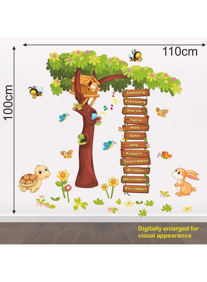 StickMe Months of The Year Kids Learning Education Nursery School Kinder Garden Wall Sticker 110cm x 100cm (Multicolour, Vinyl) - Image 3