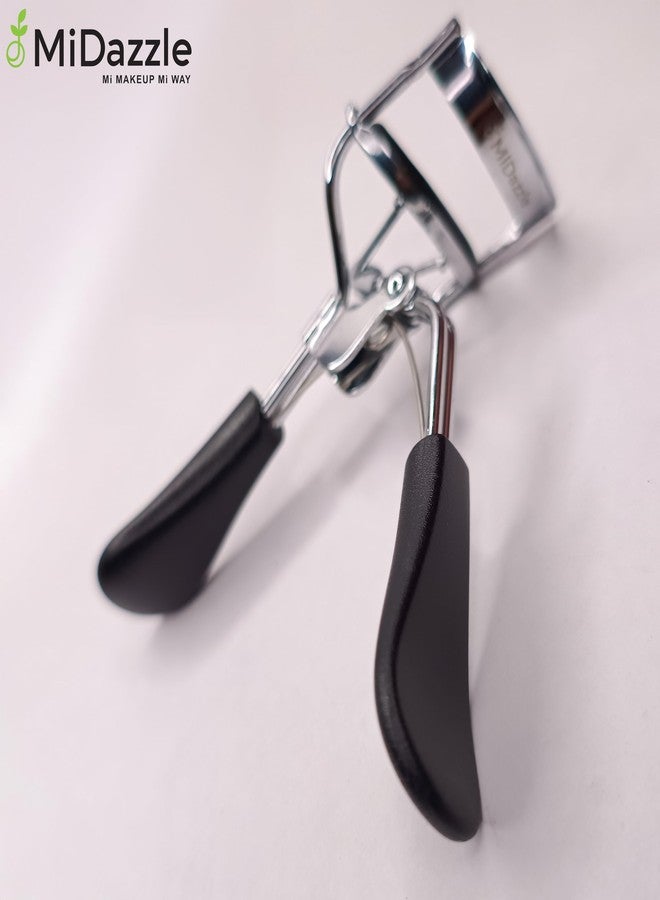 Omidazzle Midazzle Premium Eyelash Curler For Women - Suitable for all eye shapes | Offers Perfect Curls | Comfortable to Hold | Elegant Design | An Eye Makeup Tool Comes with silicon base - Black (MIEL3101) - Image 2