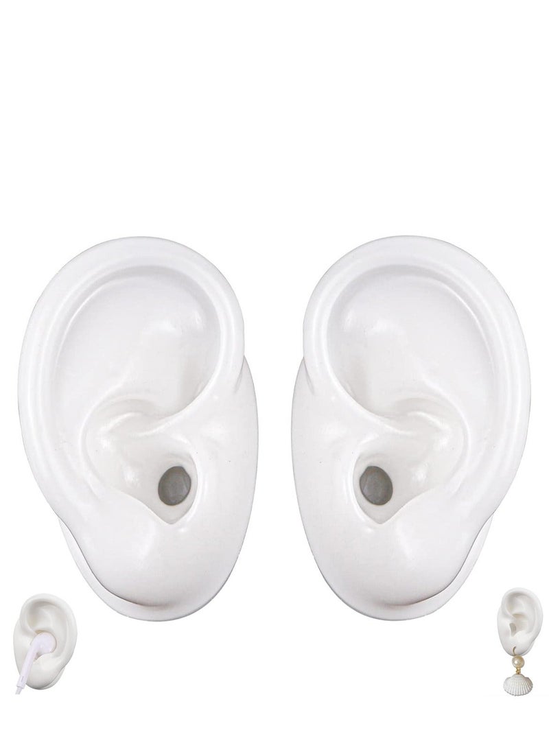 Y&D - Silicone Ear Model Left and Right Soft Flexible Fake Piercing Practice Realistic for Acupuncture Teaching Instructions 2 Pack - Image 1